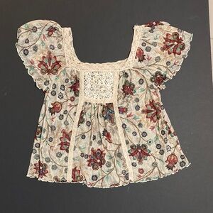 Denim & Supply Ralph Lauren Floral Short Sleeve Top